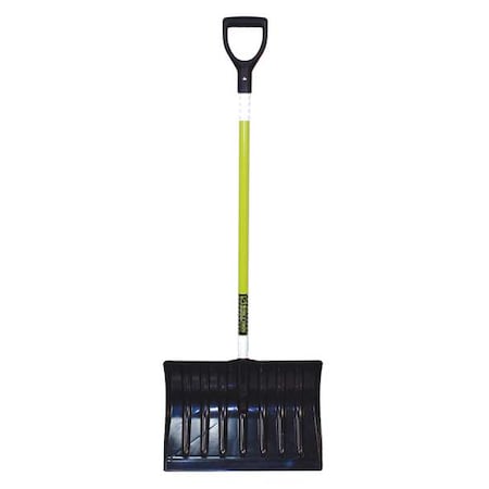Snow Shovel, 18 in W x Poly Blade, 43 in L Fiberglass Handle MPN:96849GRA