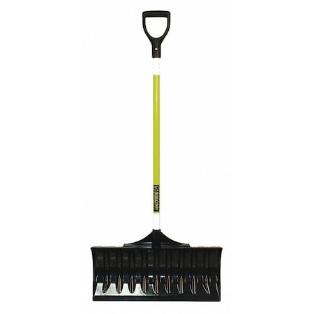 Snow Shovel, 24 in W x Poly Blade, 45 in L Fiberglass Handle MPN:96858GRA