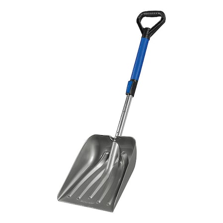 Snow Shovel, 11 1/2 in W x Plastic Blade, 17 in L Steel Handle MPN:SCS4506PK