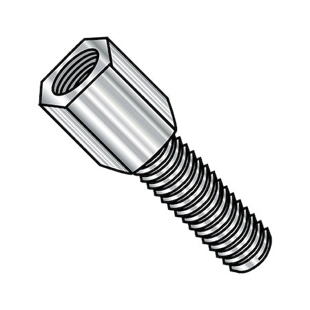 Jack Screw Standoff, #4-40 Thrd Sz, 9/16 in L, Stainless Steel Plain, 500 PK MPN:100904JM303