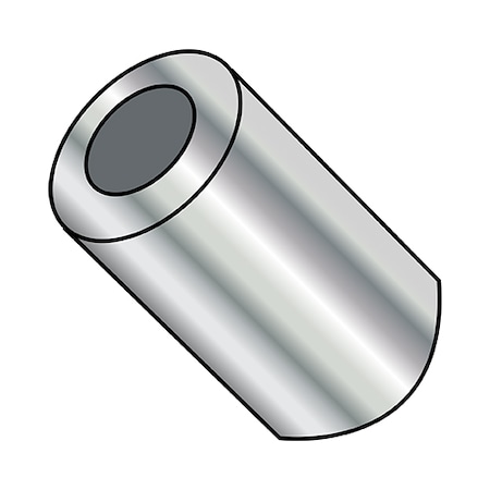 Round Spacers, 4X3/8 #1/4 ROUND S, PK500, #4 Screw Size, Nickel Brass, 3/8 in Overall Lg, 500 PK MPN:140604RSBN