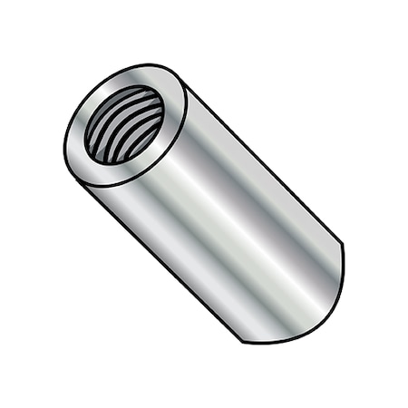 Round Standoffs, #6-32 Thrd Sz, 1 in Bd L, Brass Nickel Plated, 1/4 in OD, 500 PK MPN:141606RFBN
