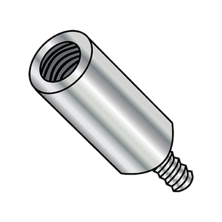 Round Standoffs, #8-32 Thrd Sz, 1-1/8 in Bd L, Brass Nickel Plated, 1/4 in OD, 500 PK MPN:141808RMBN