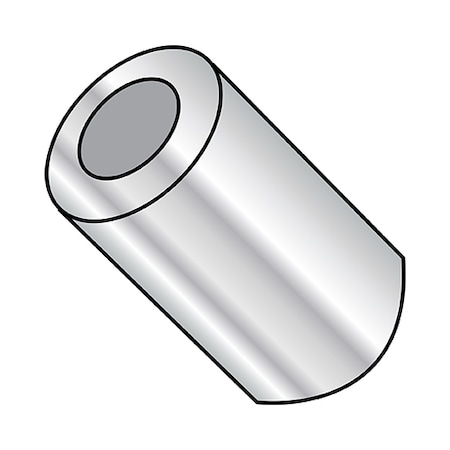 Round Spacer, #8 Screw Size, Aluminum, 9/16 in Overall Lg, 1000 PK MPN:310908RSA