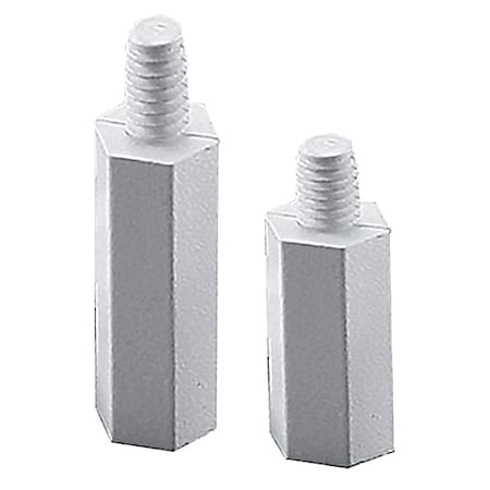 Hex Standoff, #6-32 Thrd Sz, 1/4 in L, 1/4 in Thrd L Nylon Plain, 1/4