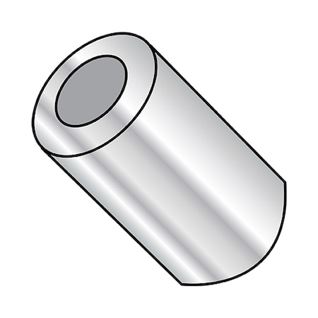 Round Spacers, 14X1 1/4 #1/2 ROU, PK1000, #14 Screw Size, Aluminum, 1 in Overall Lg, 1000 PK MPN:502014RSA