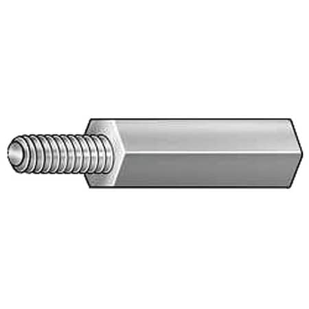 Hex Standoff, #4-40 Thrd Sz, 1-1/4 in L, 1-1/4 in Thrd L Aluminum Plain, 1/4