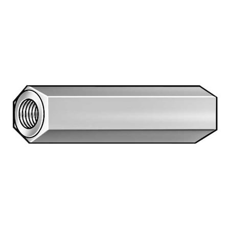 Hex Standoff, #2-56 Thrd Sz, 1/8 in L, 1/8 in Thrd L 18-8 Stainless Steel Plain, 3/16