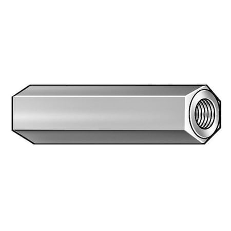 Hex Standoff, #8-32 Thrd Sz, 1/4 in L, 1/4 in Thrd L 18-8 Stainless Steel Plain, 1/4