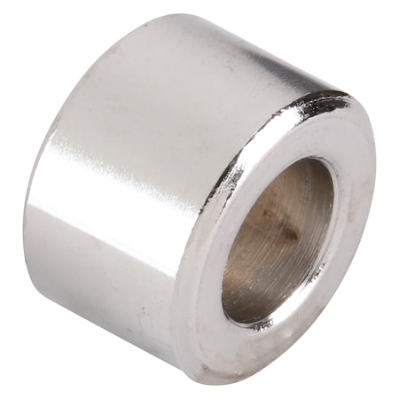 Spacer, 3/8 in Screw Size, Chrome Plated Steel, 1/2 in Overall Lg, 0.406 in Inside Dia, 5 PK MPN:MPB516