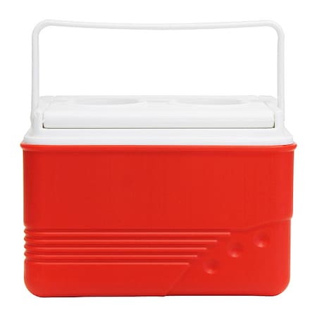 4.8 qt Personal Cooler, Up to 12 hrs Ice Retention, Plastic, Red/White MPN:4AAP8