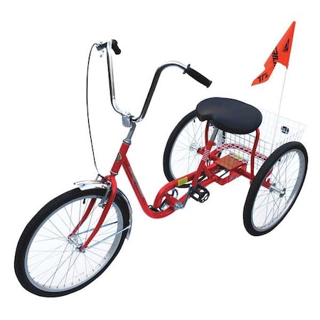 Bicycle, 250 lb Cap., Red, 24