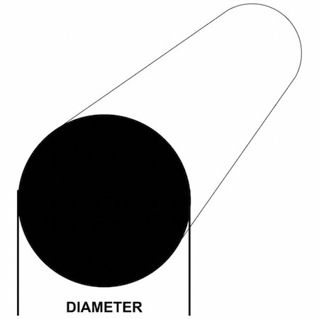 SS Round Bar 303, 48 in Overall L MPN:23593_48_0