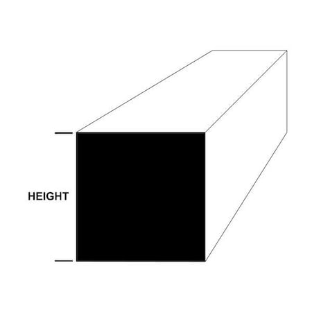 Stainless Steel Square Bar, 6 in - L MPN:4s.5-6