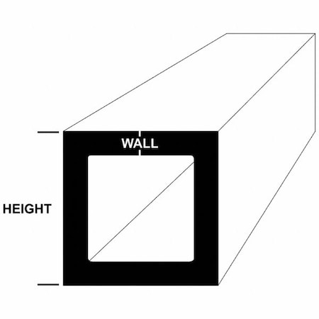 SS Square Tube 304, 6 ft MPN:537_72_0