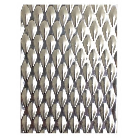 Silver SS Sheet, Rectangle, 48in Overall W MPN:7-GM 304#4-20Gx48x120