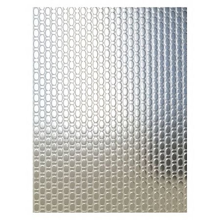 Silver SS Sheet, Square, 24 in Overall W MPN:Linen 304BA-22Gx24x24
