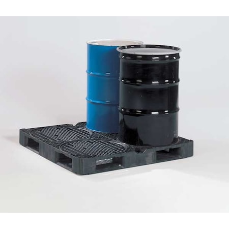 Partially Recycled High Density Polyethylene Pallet, 48 7/8 in L, 48 3/4 in W, 5 1/2 in H MPN:0405050