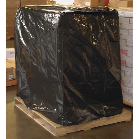 Pallet Cover, 73 in x 51 in, 3 mil, Black, 50 PK MPN:2EWJ5