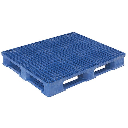 High Density Polyethylene Pallet, 48 in L, 40 in W, 6 1/4 in H, 5, 000 lb Dynamic MPN:40X48 MD PE RACKO BLUE