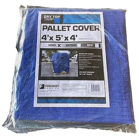 10 mil White Pallet Cover Tarp, 48 in W, 48 in D MPN:43454