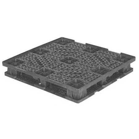 Recycled High Density Polyethylene Pallet, 48 3/4 in L, 45 3/4 in W, 7 1/2 in H, 4, 000 lb Dynamic MPN:45X48 BR CIISF BLK LP ASM