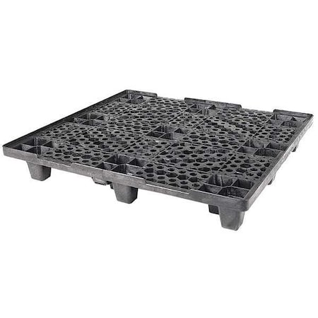 High Density Polyethylene Pallet, 48 3/4 in L, 45 3/4 in W, 6 5/8 in H, 4, 000 lb Dynamic MPN:45X48-BR MI CISF LP BLK
