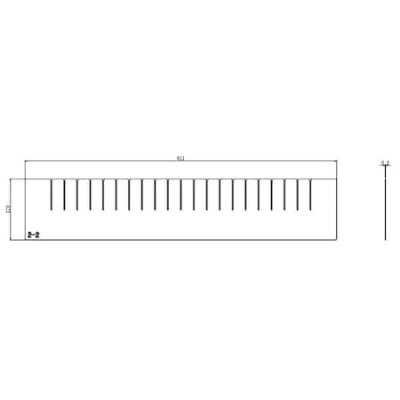 Steel Divider, 24 in L, 4 1/2 in H MPN:493X14