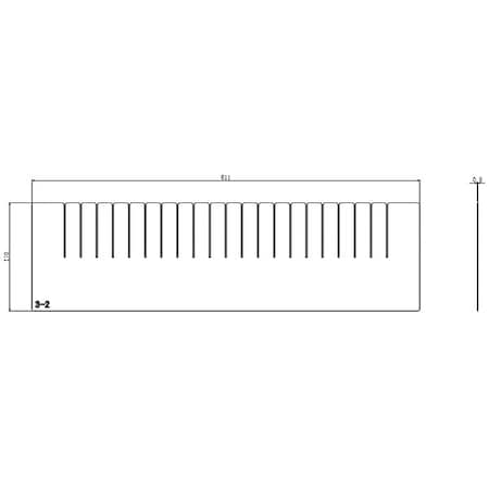 Steel Divider, 24 in L, 5 5/8 in H MPN:493X16