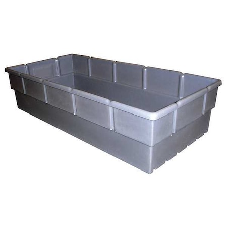 Storage Bin, Plastic, Gray, 9 in H, 18 in W, 38 1/2 in L MPN:BC-3616