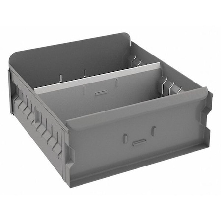 Drawer Bin, Steel, Gray, 4 9/16 in H, 11 1/8 in W, 11 in L MPN:BX-1112
