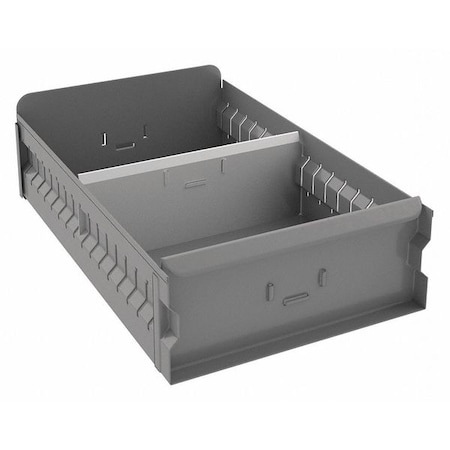 Drawer Storage Bin, Steel, Gray, 4 1/2 in H, 11 1/8 in W, 17 in L MPN:BX-1118