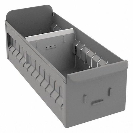 Drawer Storage Bin, Steel, Gray, 4 1/2 in H, 5 1/2 in W, 11 in L MPN:BX-512