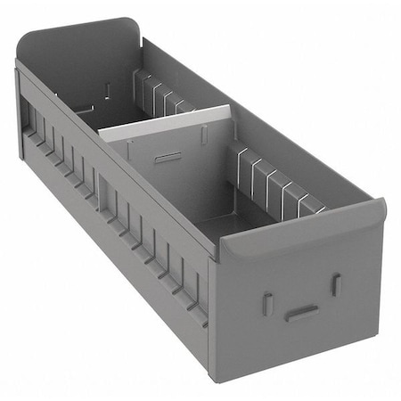 Drawer Storage Bin, Steel, Gray, 4 1/2 in H, 5 1/2 in W, 17 in L MPN:BX-518