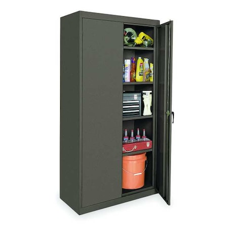 Shelving Storage Cabinet, 78 in H, 36 in W, 24 in D, Swing, Keyed, Gray, 4 Shelves, 0 Drawers MPN:1UEY4
