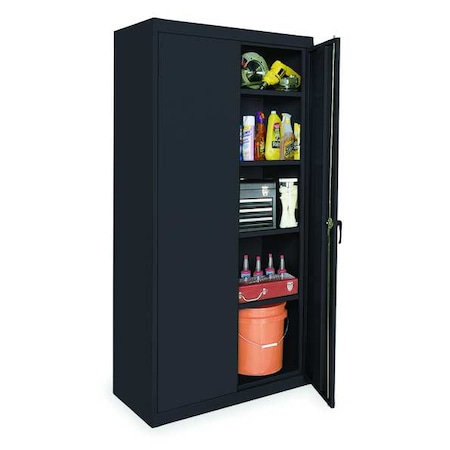 Stationary Storage Cabinet, 36 in W x 18 in D x 72 in H, Steel, 4 Shelves MPN:1UEZ6