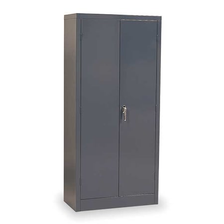 Shelving Storage Cabinet, 72 in H, 36 in W, 18 in D, Swing, Keyed, Gray, 4 Shelves, 0 Drawers MPN:1UFD7