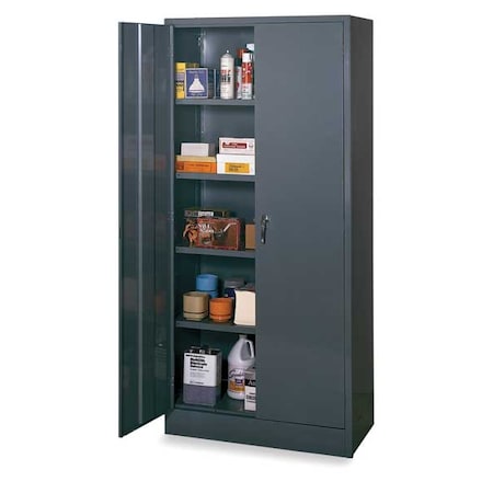 Shelving Storage Cabinet, 78 in H, 36 in W, 24 in D, Swing, Keyed, Gray, 4 Shelves, 0 Drawers MPN:1UFE4