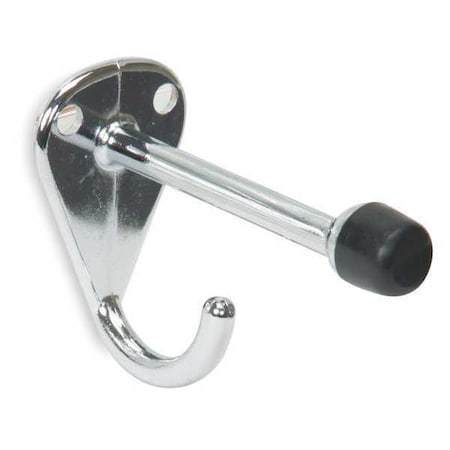 CoatHookandBumper, Zinc, Chrome-Plated MPN:1ECL2
