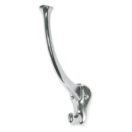 Coat and Garment Hook, 2 Ends, Aluminum MPN:1HHL5