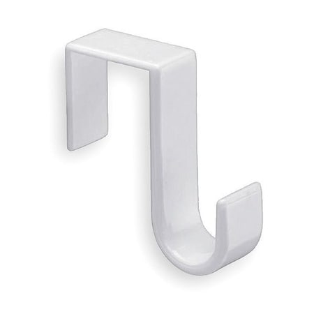 Wardrobe Hook, White, Plastic, 1 1/4 in D MPN:1RCF8