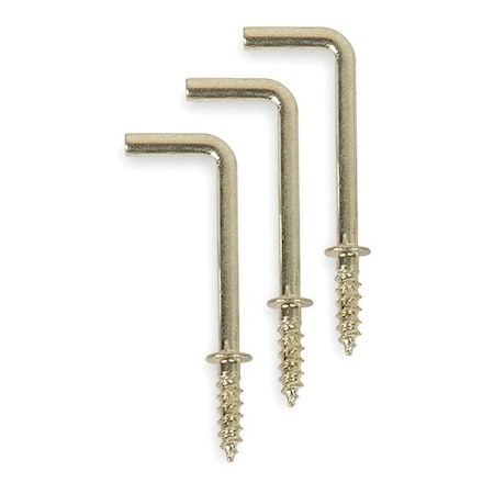 Shoulder Hook, Brass, Steel, 2 1/8in D, PK20 MPN:1WBK9