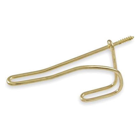 Wardrobe Hook, Brass, Steel, 3 1/4 in D MPN:1XNF4