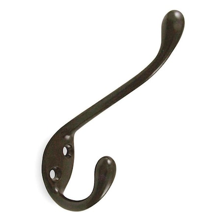 Coat Hook, Black, Zinc, 1 in D MPN:1XNG4