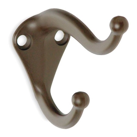 Wardrobe Hook, Black, Zinc, 2 3/4 in D MPN:1XNH2