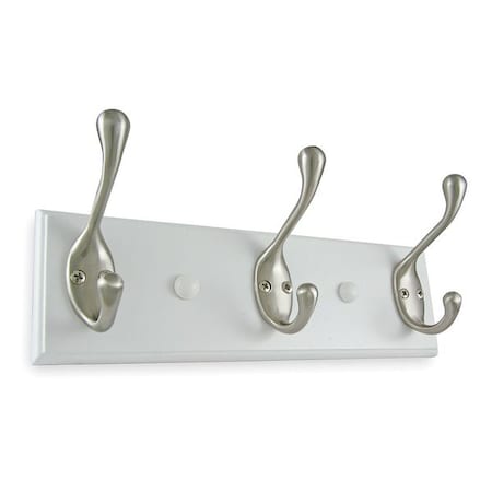 Hooks, Wall Mount, 3 Hook, Satin Nickel MPN:1XNH9