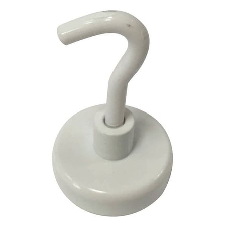 Hook, White, Metal, 1/4 in D, 1 5/16 in H MPN:3DXY6