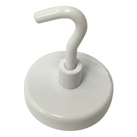 Hook, White, Metal, 1/4 in D, PK2 MPN:3DXY9