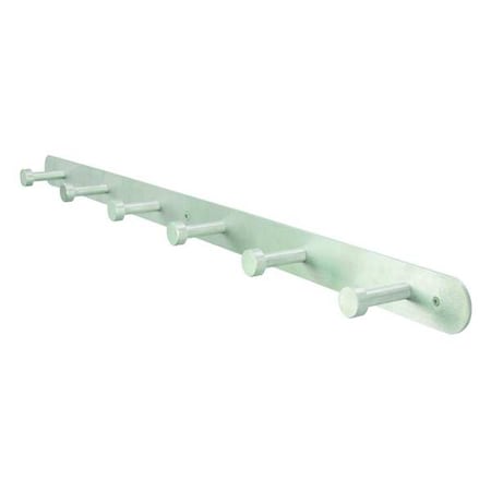 Coat Rack, Silver, 2-3/4 in. D, 36 in. W MPN:45NG73