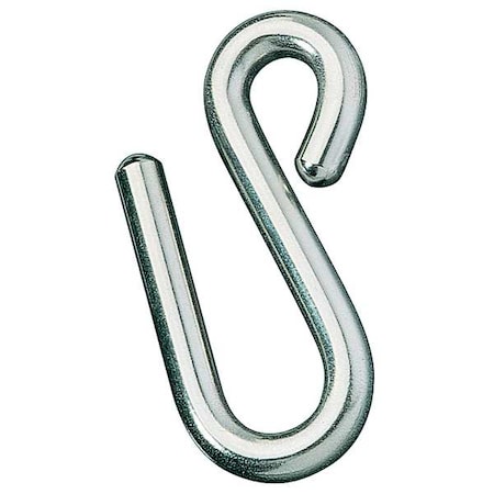 S Hook, SS, Unfinished, 3 15/32 in L MPN:5LAD2
